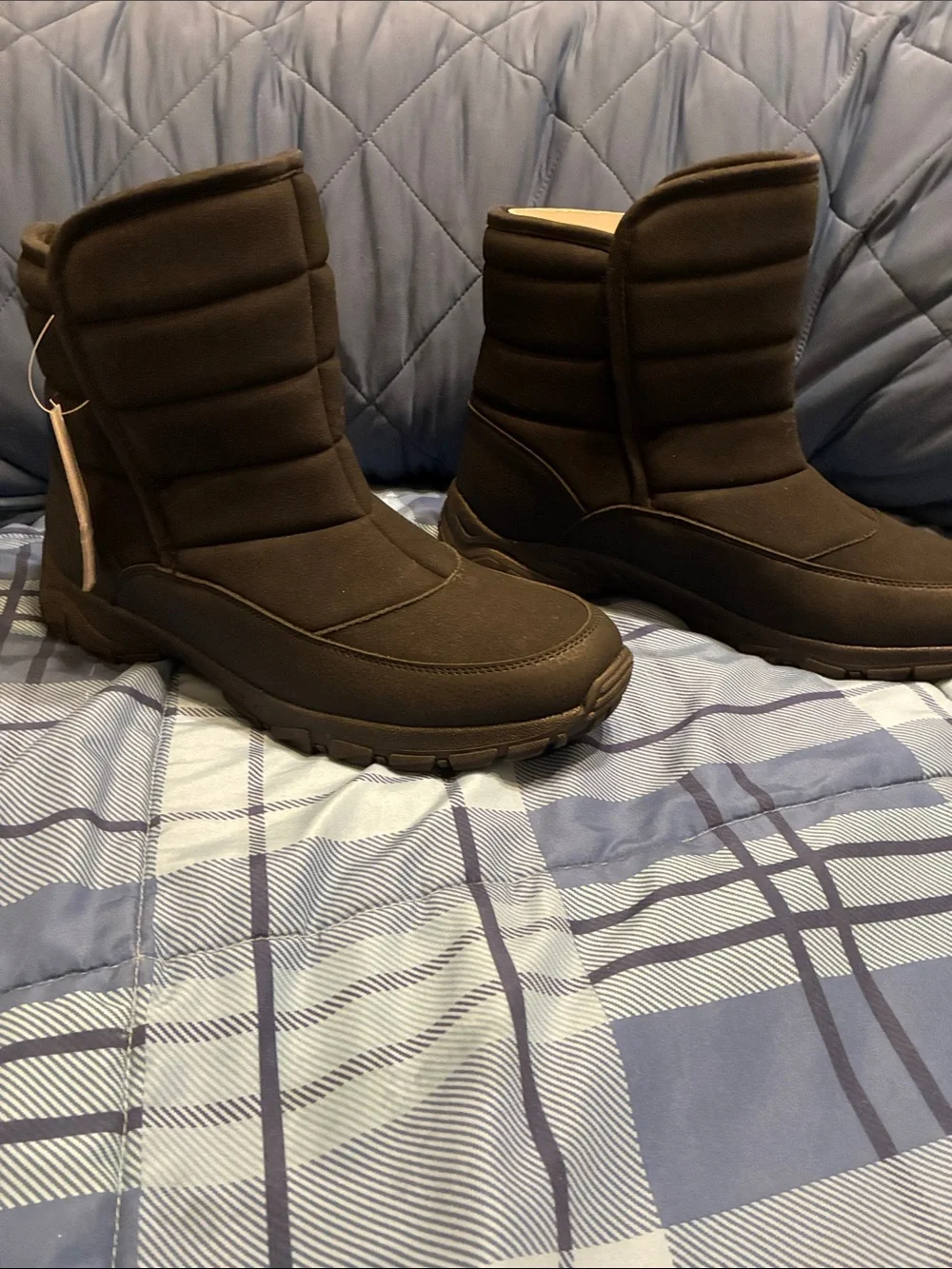 NWT Lands' End Expedition Insulated Waterproof Slip On Black Snow Boots size 11 - Picture 10 of 11